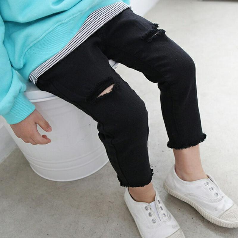 カッティングパンツ・p001539 キッズ【3~8才】【pt】【パンツ ズボン 長ズボン ボトムス ロングパンツ ダメージパンツ ダメージ カット カッティング 単色 シンプル カジュアル 女の子 男の子 子供 こども 子供服 こども服】【KIDS】