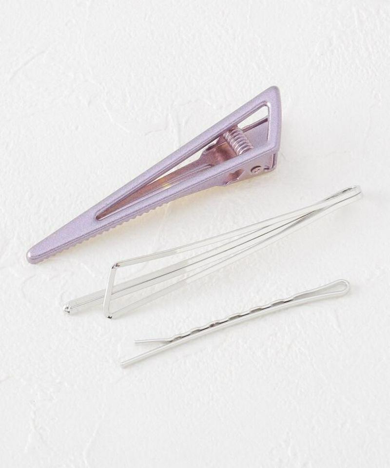 三角フォルムラメバレッタ＋ヘアピン2種セット