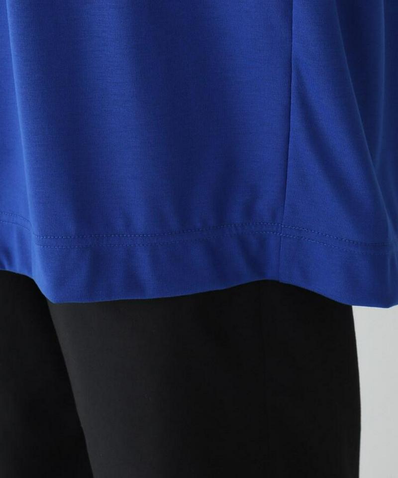 【ウォッシャブル】ドレープスリーブデザインTシャツ