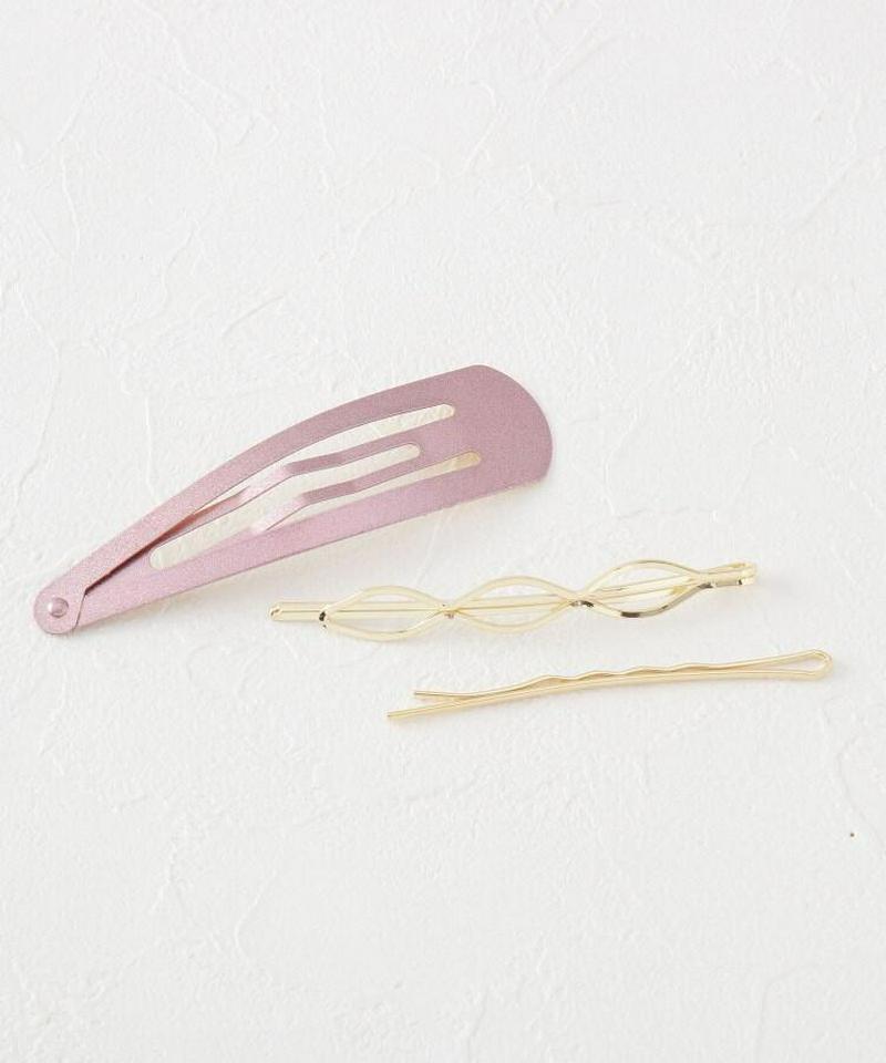 カラーバレッタ＋ヘアピン2種セット