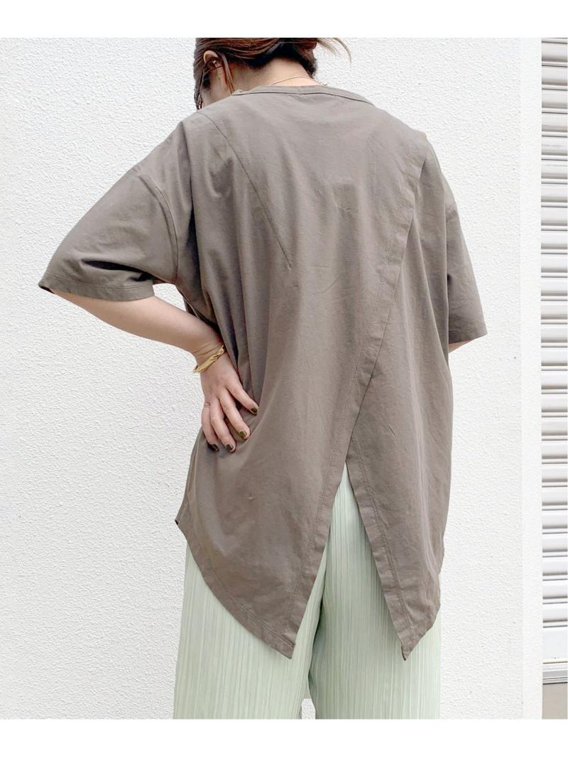 リネンコットンサイロバックスリットTee