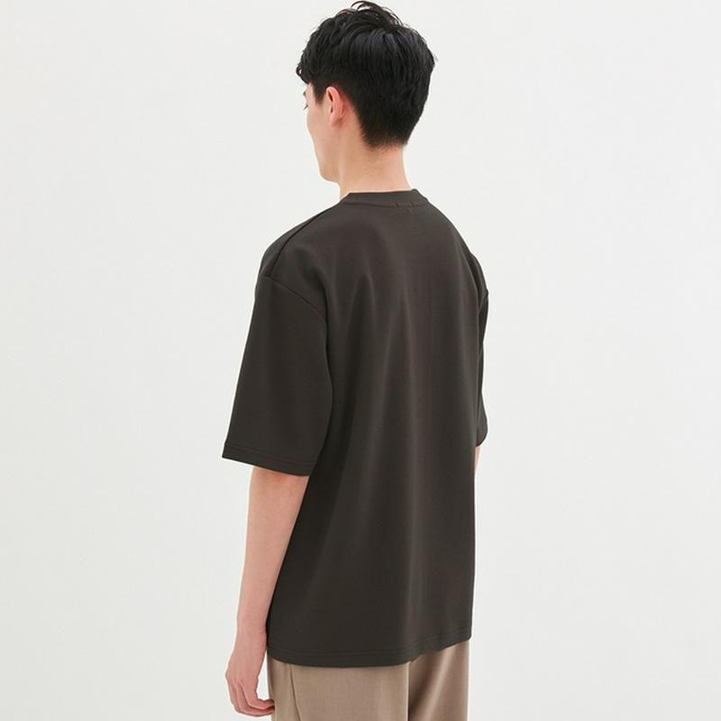 クルーネックT(5分袖)(グレンチェック)