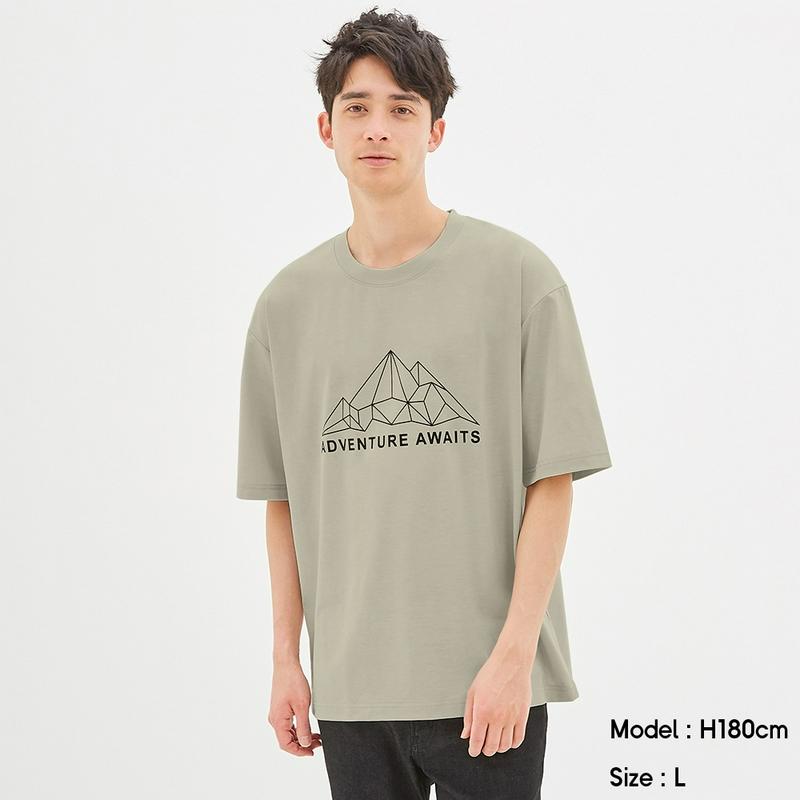 GUドライビッグT(5分袖)(グラフィック1)