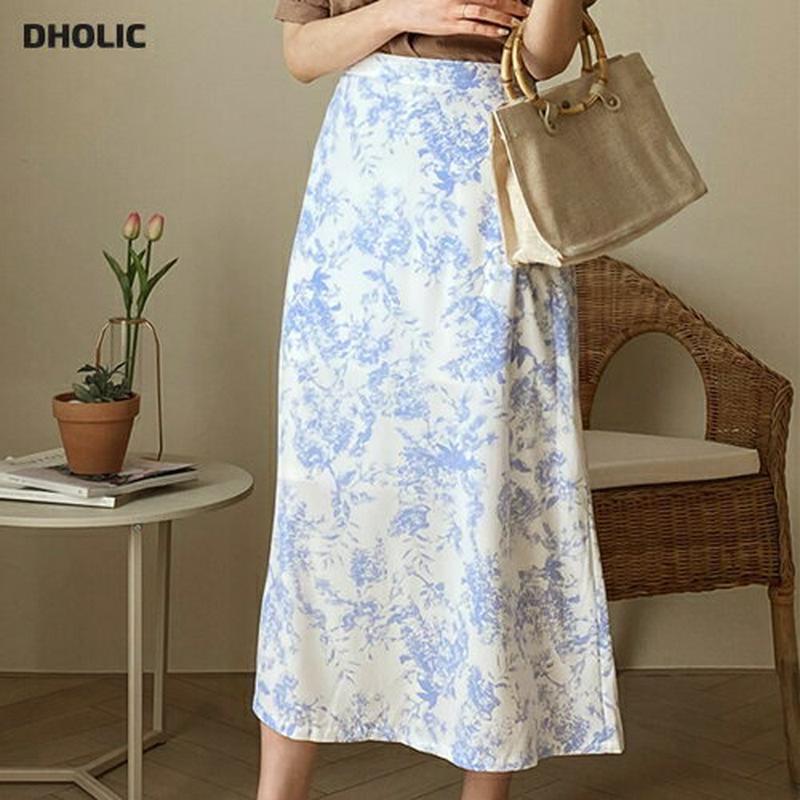 パターンフレアスカート・全2色・b62076 レディース【sk】【スカート ロング ロングスカート 総柄 フレア フレアスカート