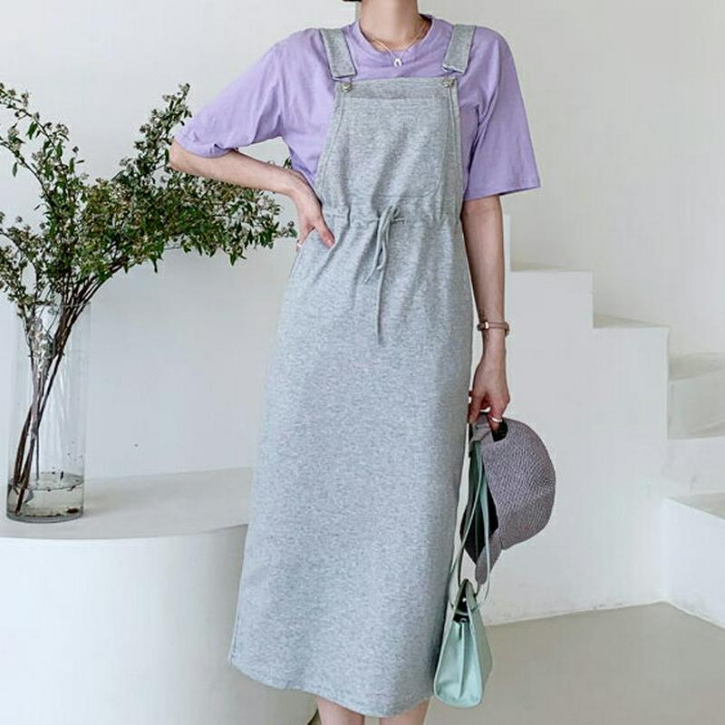 ドロストポケットワンピース・全3色・t55461 レディース 【ops】【ワンピース ロング ロングワンピース ドロスト 単色 