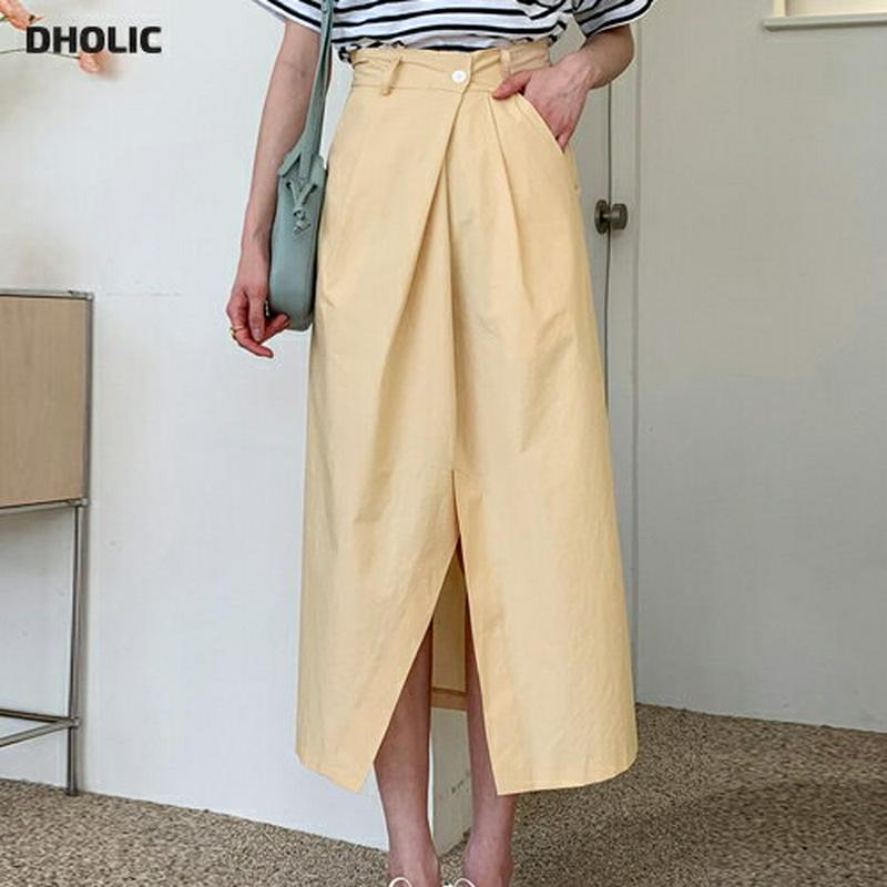 ボタンラップロングスカート・全3色・b55466 レディース 【sk】【スカート ロング ロングスカート ラップデザイン ラップ