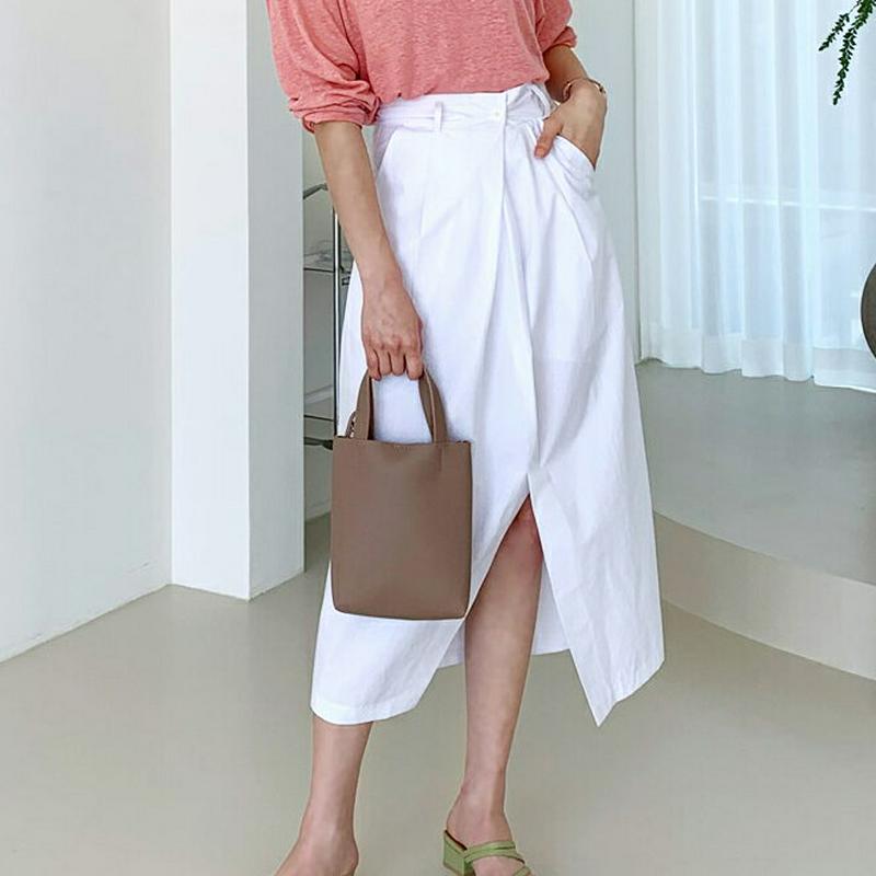 ボタンラップロングスカート・全3色・b55466 レディース 【sk】【スカート ロング ロングスカート ラップデザイン ラップ