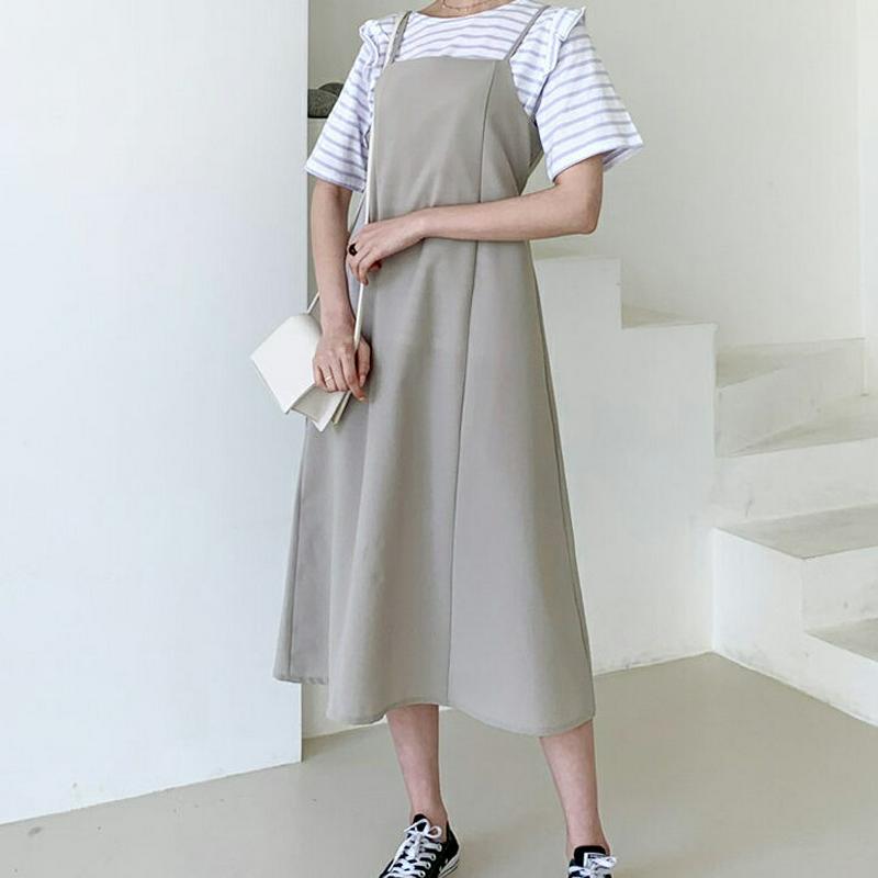 フレアキャミワンピース・全2色・t55462 レディース 【ops】【ワンピース ロング ロングワンピース フレア フレアワンピ