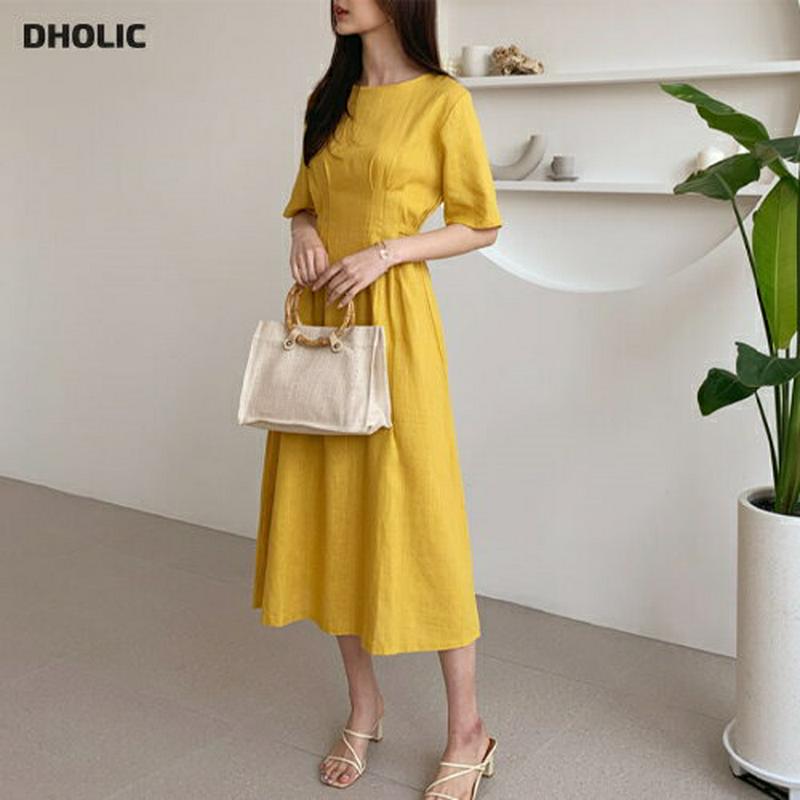 リネン混リボンワンピース・全3色・b59217 レディース 【ops】【ワンピース ロング ロングワンピース リネン リボン り