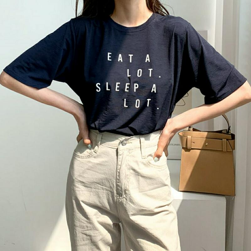レタリングルーズTシャツ・全4色・b59201 レディース 【tops】【トップス Tシャツ 半袖 ハーフスリーブ ロゴ レタリ