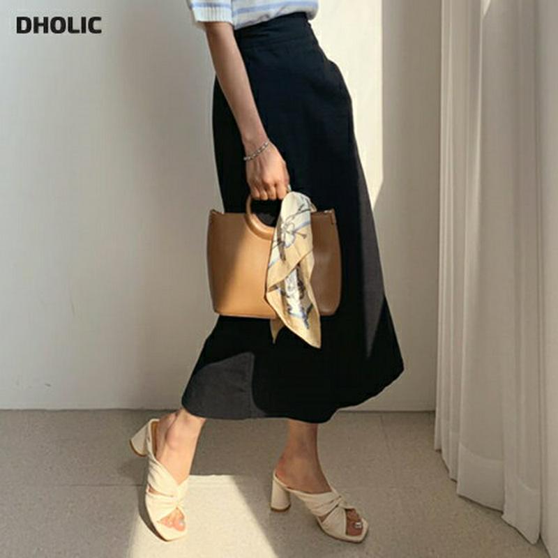 Aラインポットロングスカート・全2色・b59224 レディース 【sk】【スカート ロング ロングスカート 単色 無地 シンプル