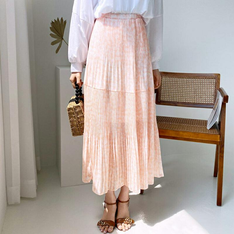 フローラルプリーツスカート・全2色・59222 レディース 【sk】【スカート ロング ロングスカート プリーツ プリーツスカー