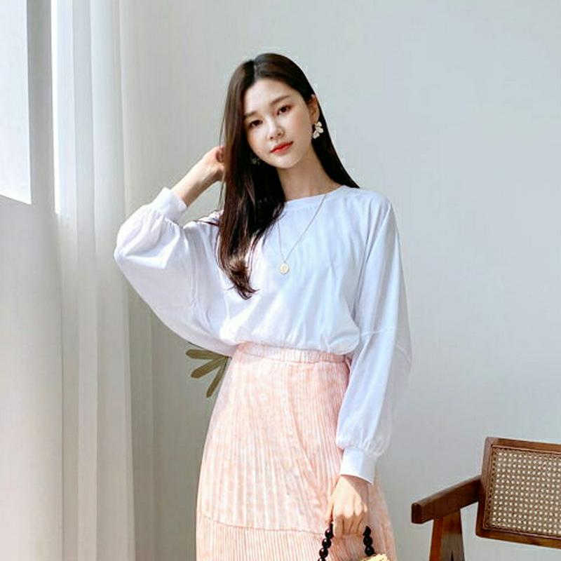 パフスリーブスウェット・全5色・t59203 レディース 【tops】【トップス Tシャツ スウェット トレーナー パフスリーブ