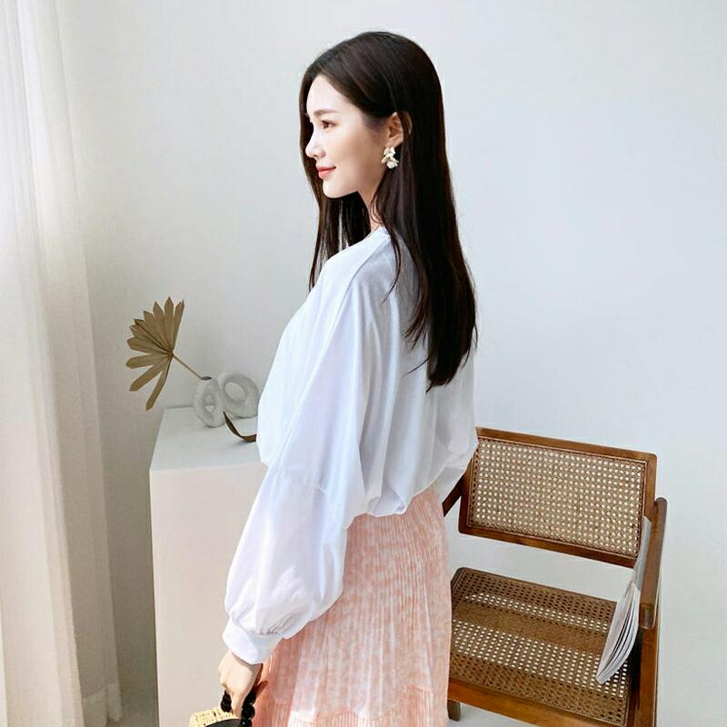 パフスリーブスウェット・全5色・t59203 レディース 【tops】【トップス Tシャツ スウェット トレーナー パフスリーブ