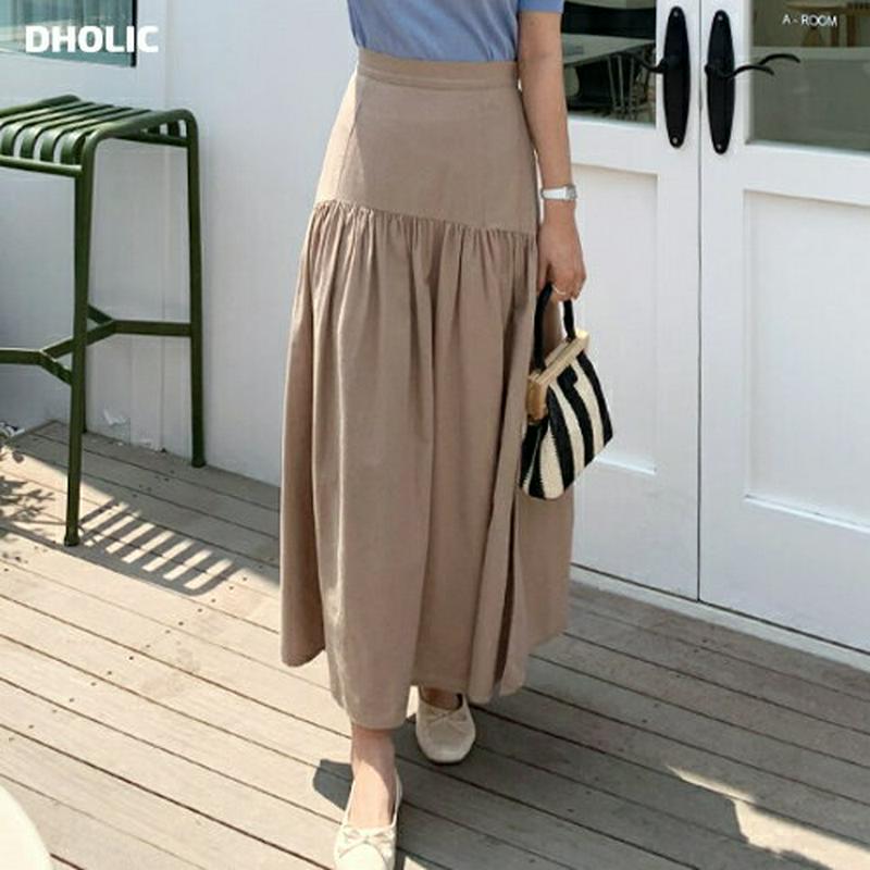 ギャザーフレアスカート・全2色・b62094 レディース【sk】【スカート ロング ロングスカート ギャザー フレア フレアスカ