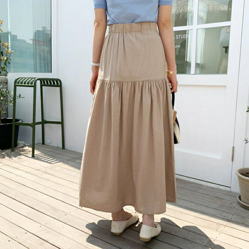 ギャザーフレアスカート・全2色・b62094 レディース【sk】【スカート ロング ロングスカート ギャザー フレア フレアスカ