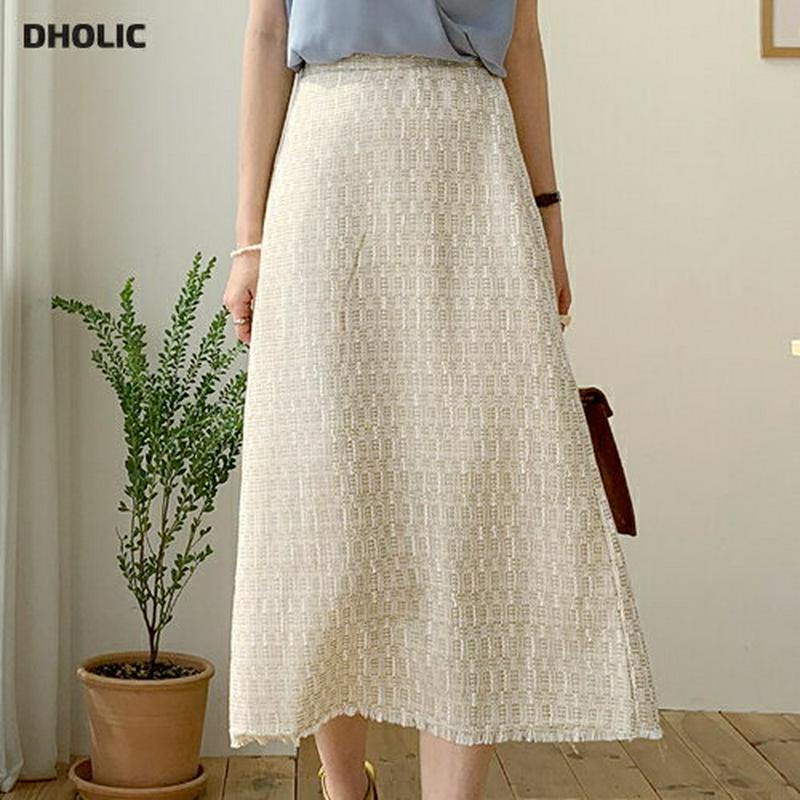 ツイードスリットスカート・全2色・t62091 レディース【sk】【スカート ロング ロングスカート ツイード スリット 大人 