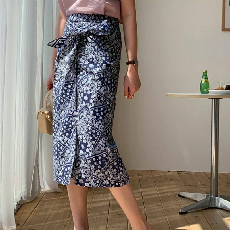 ペイズリーラップスカート・全4色・t62104 レディース【sk】【スカート ミディ丈 ミディスカート ペイズリー バンダナ柄 
