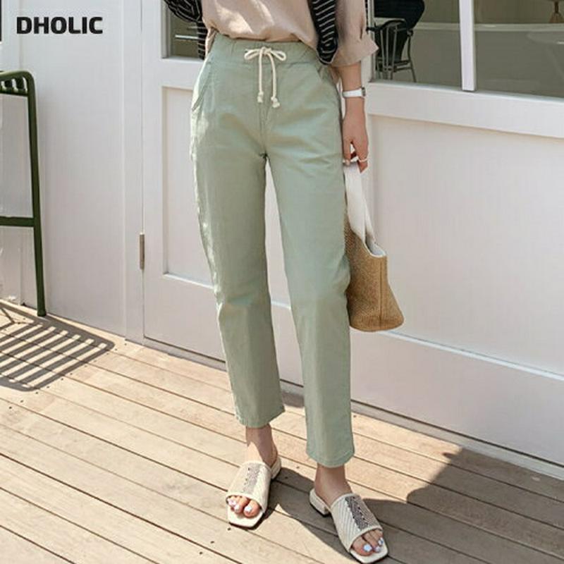 ドロストスリムパンツ・全3色・t62092 レディース【pt】【パンツ ロングパンツ ズボン ボトムス ドロスト 単色 無地 シ