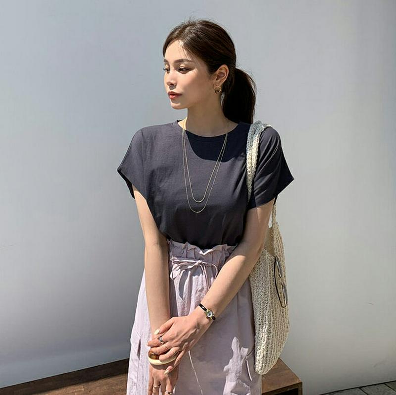 ドルマンショートスリーブTシャツ・全4色・t62007 レディース【tops】【トップス Tシャツ 半袖 ショートスリーブ 単色