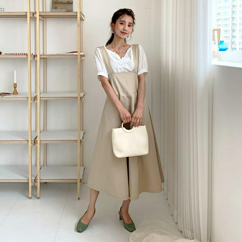 フレアスリーブレスワンピース・全2色・t55502 レディース 【ops】【ワンピース ロング ロングワンピース スリーブレス 