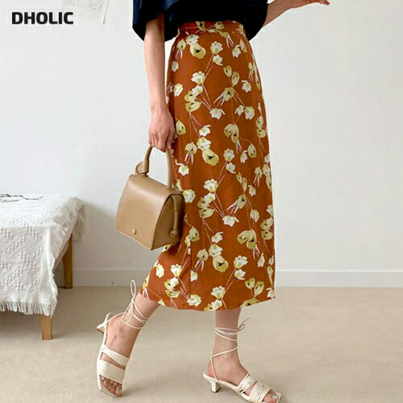 Hライン花柄スカート・全2色・t55508 レディース 【sk】【スカート ロングスカート ロング 花柄 フラワー Hライン 大