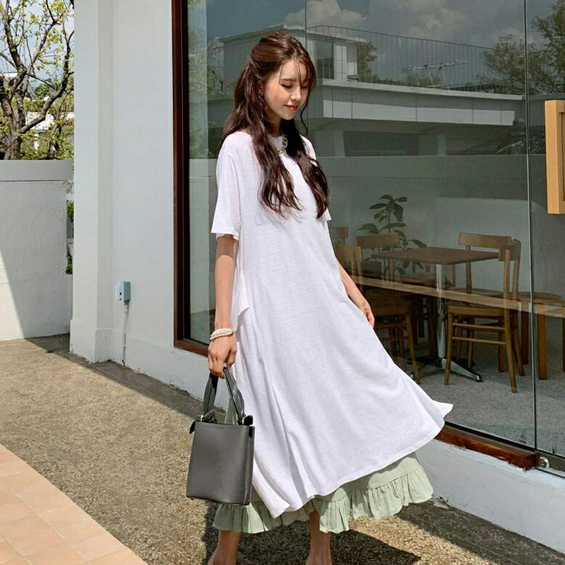 2WAYツイストロングTシャツ・全4色・b55491 レディース 【tops】【トップス Tシャツ カットソー ロング ロング丈
