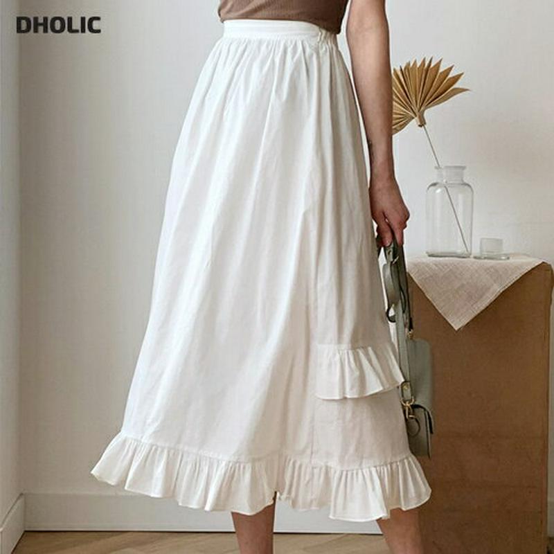 フリルヘムスカート・全3色・t55513 レディース 【sk】【ボトムス スカート ロング ロングスカート フリル Aライン フ