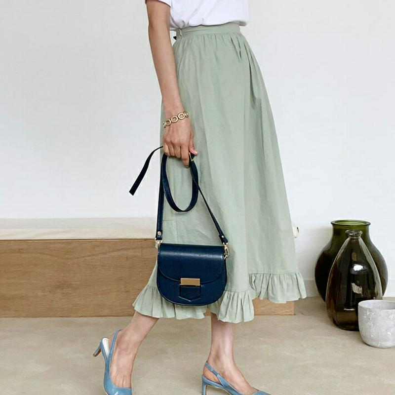 フリルヘムスカート・全3色・t55513 レディース 【sk】【ボトムス スカート ロング ロングスカート フリル Aライン フ