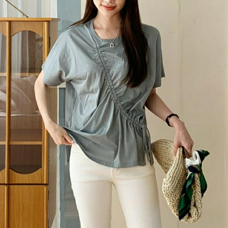 ダイアゴナルドロストTシャツ・全3色・b62044 レディース【tops】【トップス Tシャツ 半袖 ハーフスリーブ ダイアゴナ