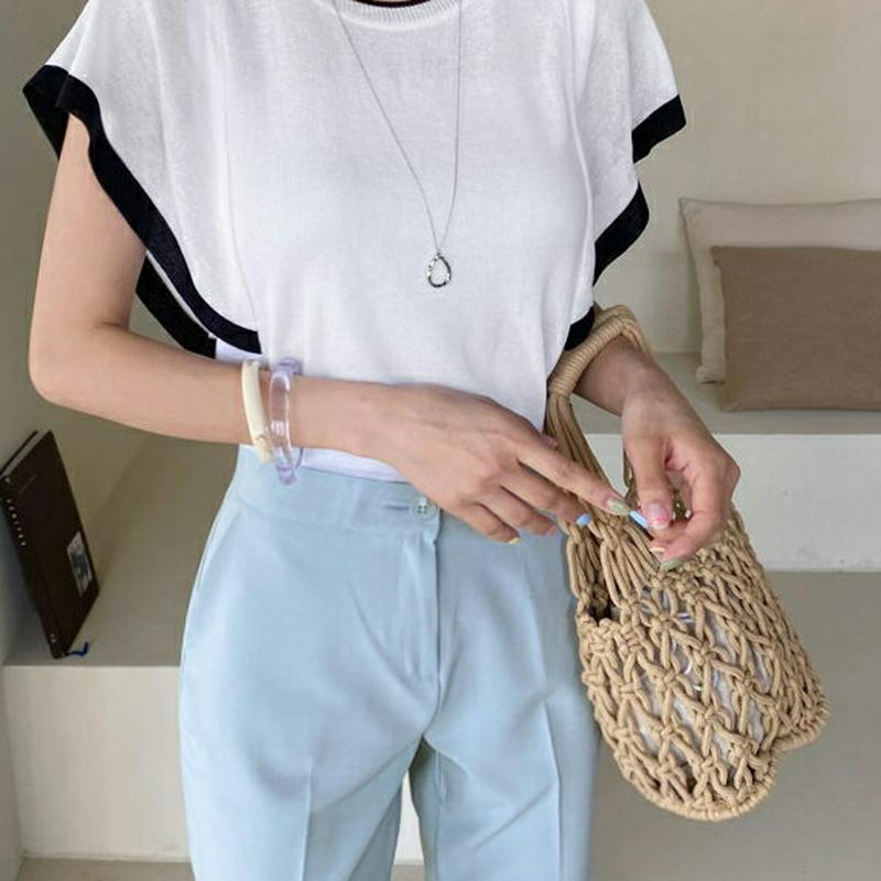 巾着SETネットバッグ・全5色・d59151 レディース 【bag】 韓国 ファッション バッグ かばん ハンドバック ネットバッグ 編みバッグ 編み ニットバッグ ざっくり編み ざっくりニット 小型 ミニバッグ ミニ 小さい 小ぶり カジュアル 夏 春
