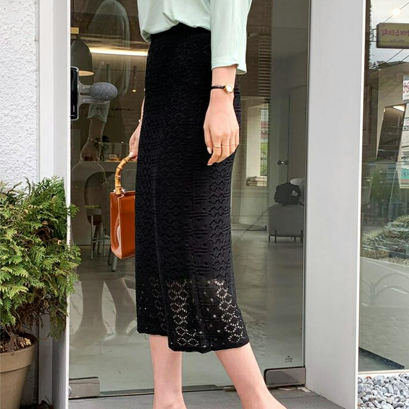 シアースカート・全2色・b61949 レディース【sk】【スカート ロング ロングスカート シアー 透け感 フェミニン ニット 