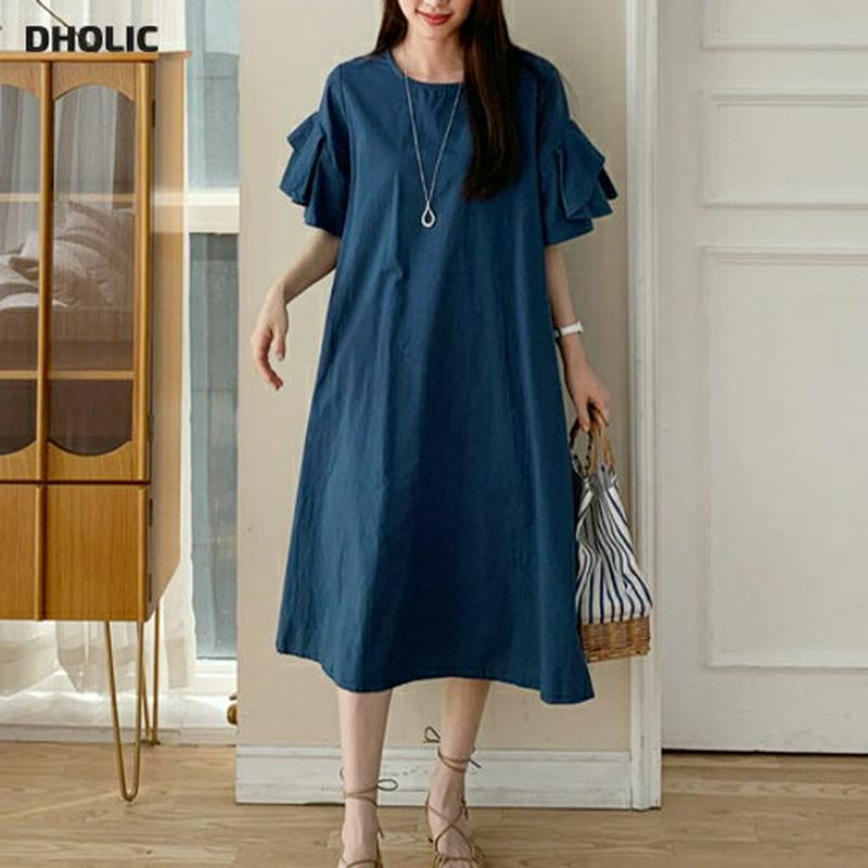 フリルスリーブワンピース・全2色・b61999 レディース【ops】【ワンピース ロング ロングワンピース フリル フリルスリー