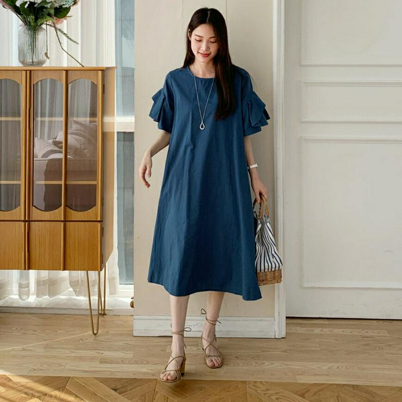 フリルスリーブワンピース・全2色・b61999 レディース【ops】【ワンピース ロング ロングワンピース フリル フリルスリー