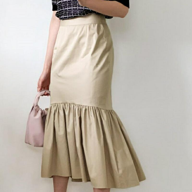 フレアヘムスカート・全2色・t59099 レディース 【sk】【スカート ミディ丈 ミディスカート フレア フレアスカート 大人