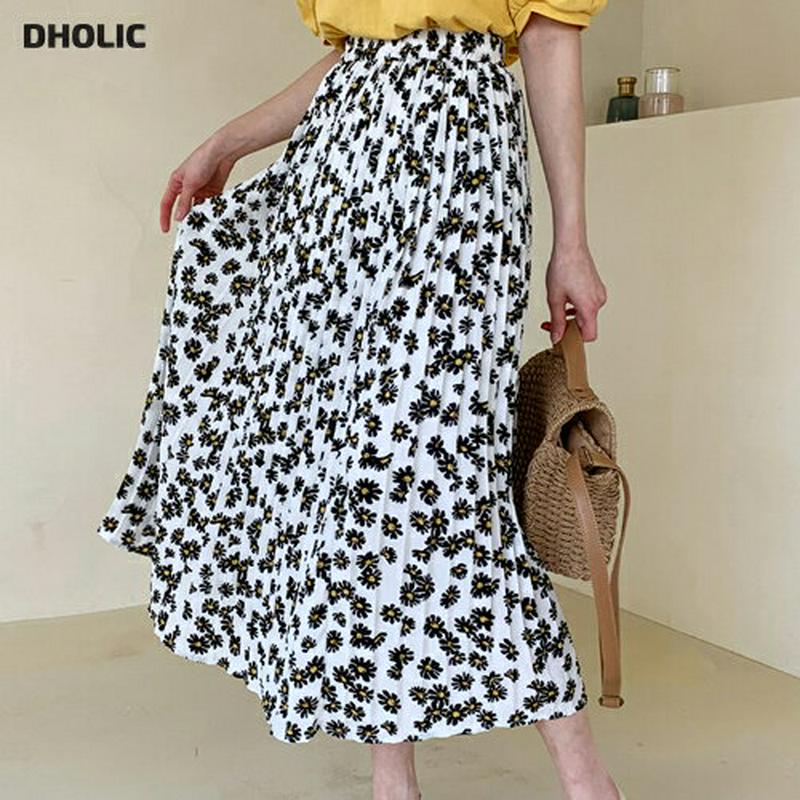 フローラルプリーツスカート・全2色・b59139 レディース 【sk】【スカート ロング ロングスカート 花柄 フラワー プリー