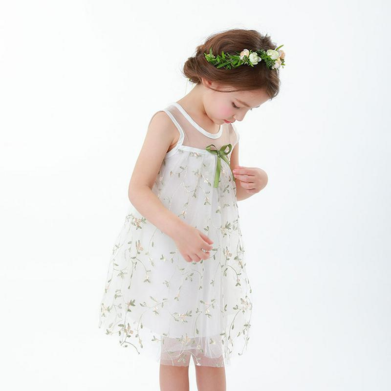 フラワーレースワンピース・p001565 キッズ【3~8才】【ops】【ワンピース ミディ丈 ミディワンピース スリーブレス ノースリーブ 透け感 シースルー シアー 花柄 フラワー ガーリー フェミニン 女の子 子供 こども 子供服 こども服】【KIDS】