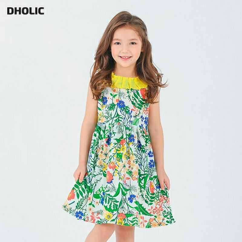 タックネックガーデンワンピース・p001593 キッズ【3~8才】【ops】【ワンピース ミディ丈 ミディワンピース スリーブレス ノースリーブ 花柄 フラワー タック 可愛い かわいい 女の子 子供 こども 子供服 こども服】【KIDS】