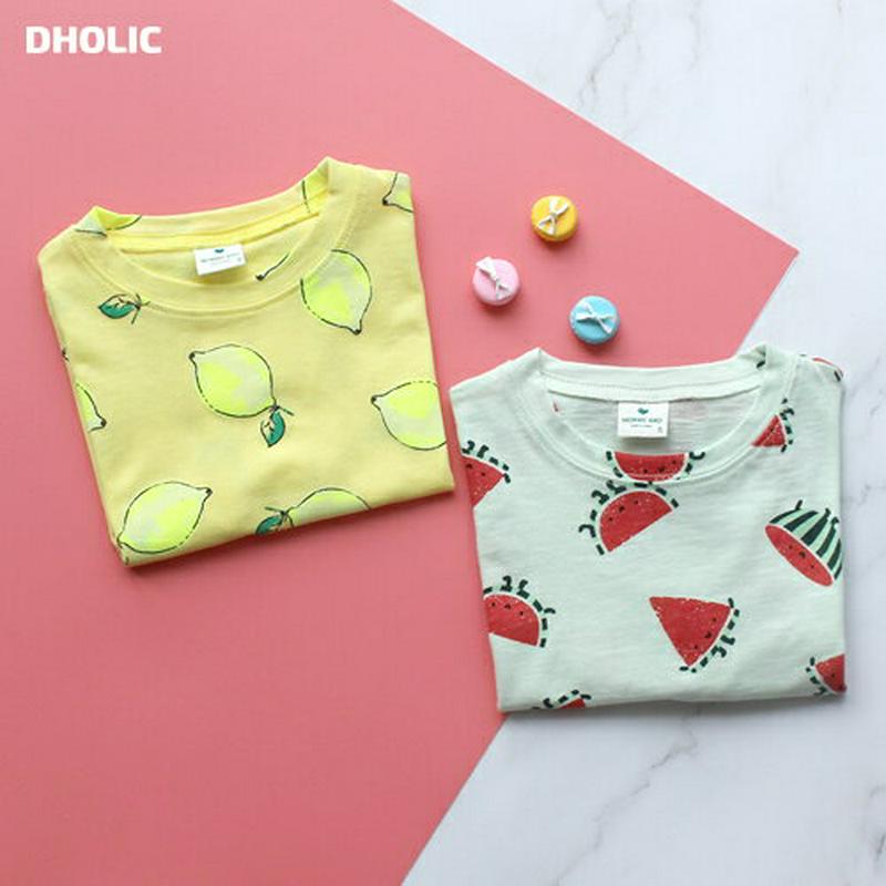 フルーツ半袖Tシャツ・p001321 キッズ【3~8才】【tops】【トップス Tシャツ 半袖 ハーフスリーブ 果物 くだもの 