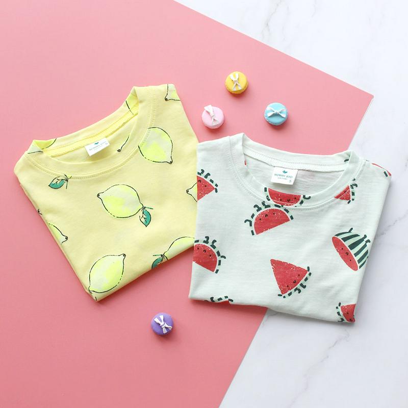 フルーツ半袖Tシャツ・p001321 キッズ【3~8才】【tops】【トップス Tシャツ 半袖 ハーフスリーブ 果物 くだもの 