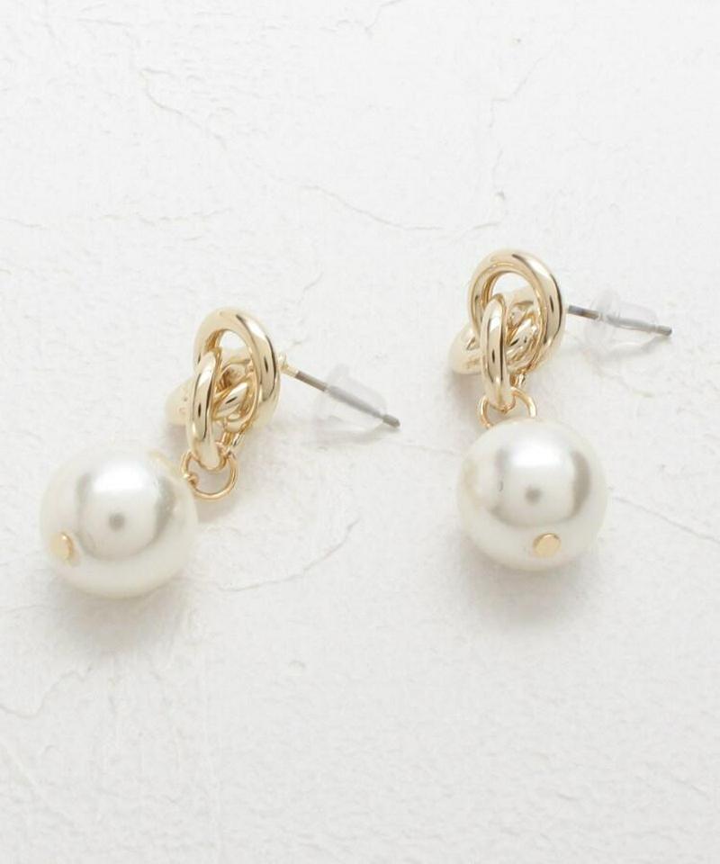 レトロメタルパールピアス