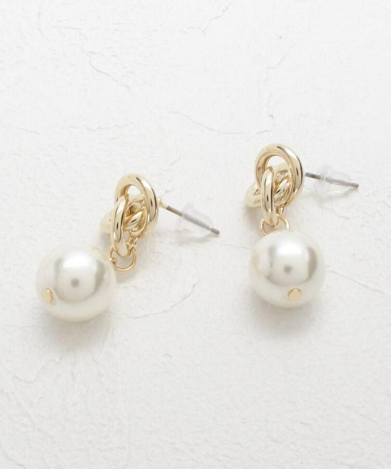 レトロメタルパールピアス