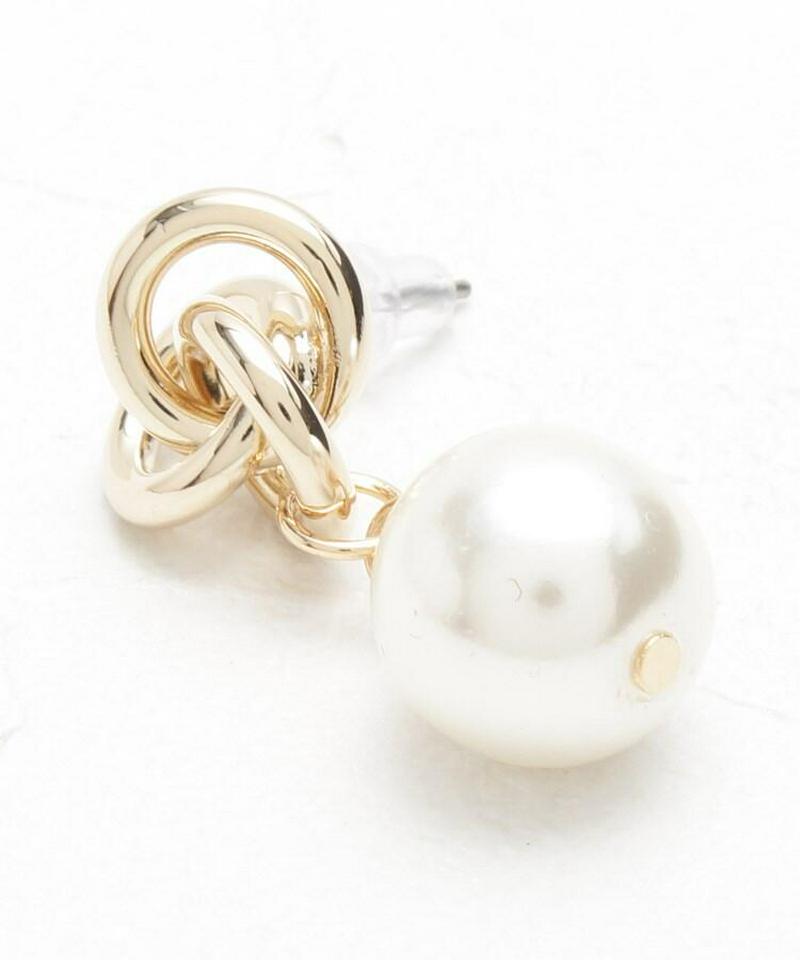 レトロメタルパールピアス