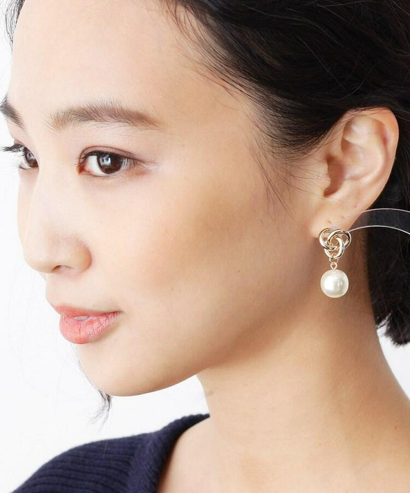 レトロメタルパールピアス