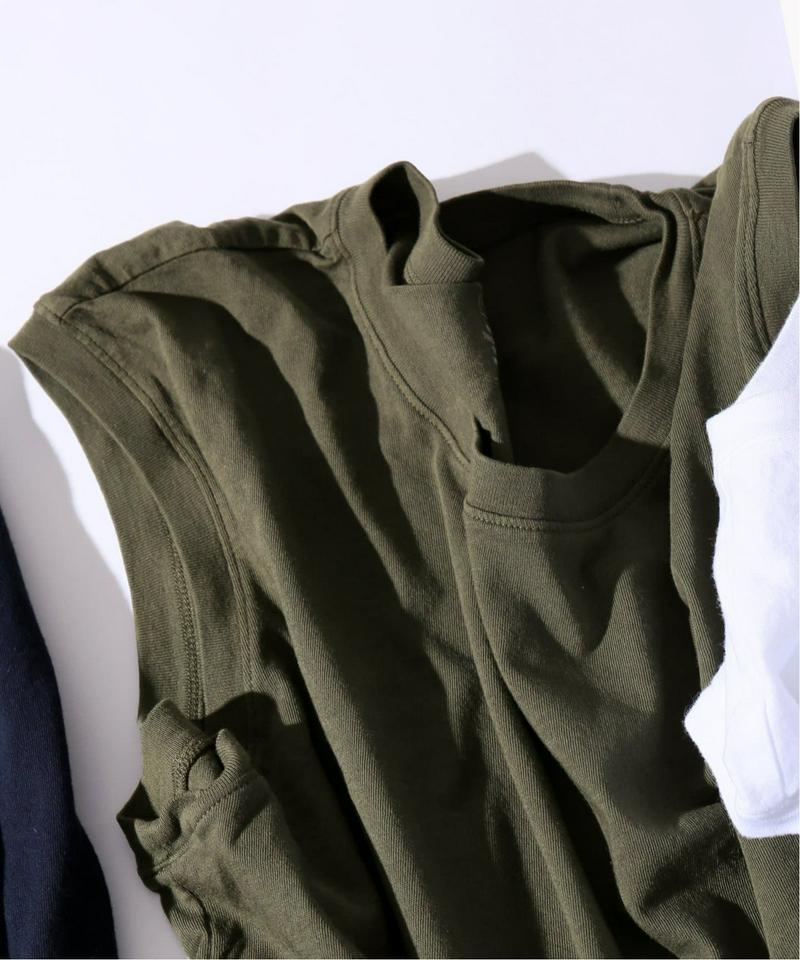 ORGANIC COTTON / オーガニックコットン : SLEEVELESS TEE(SAVE KHAKI UNITED)