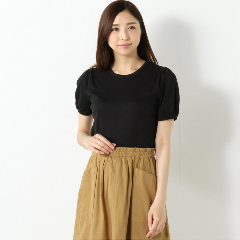 なめらかスムース素材◎半袖パフスリーブＴシャツ