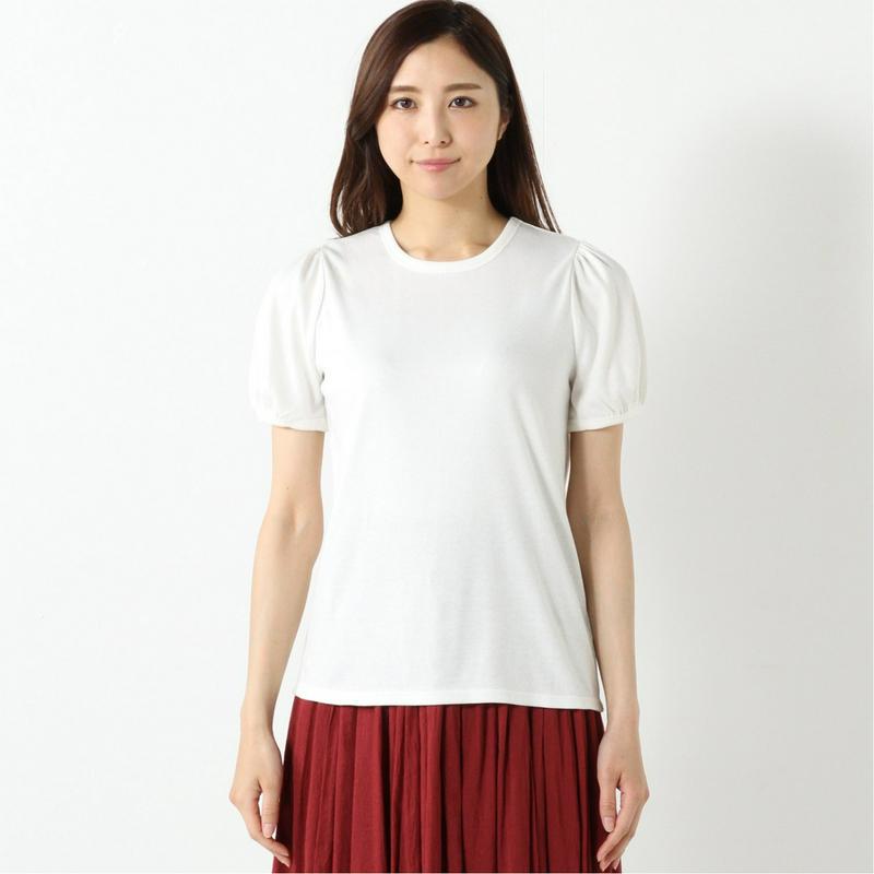 なめらかスムース素材◎半袖パフスリーブＴシャツ