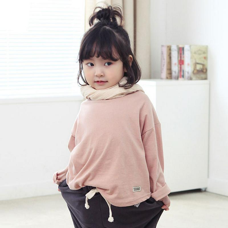 ラウンドネックTシャツ・p001628 キッズ【3~8才】【tops】【トップス Tシャツ 長袖 ロンT 無地T 無地 単色 シンプル ベーシック カジュアル 女の子 男の子 パステル 子供 こども 子供服 こども服】【KIDS】