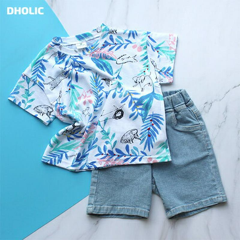 Jungle半袖Tシャツ・p001955 キッズ【3~8才】【tops】【トップス Tシャツ 半袖 総柄 アニマル 動物 どうぶ