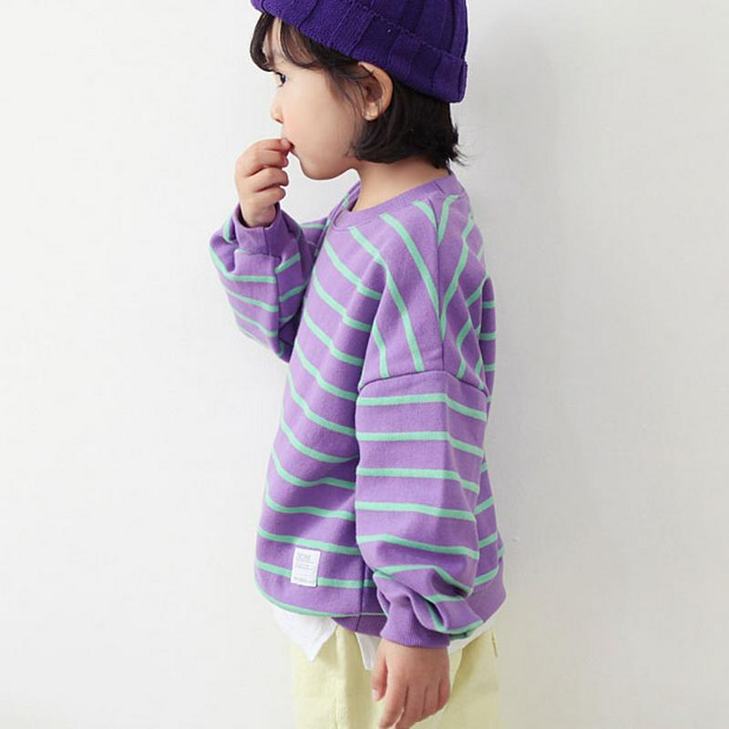 3COLORSボーダースウェット・p001618 キッズ【3~8才】【tops】【トップス スウェット トレーナー ボーダー 柄 長袖 カジュアル ラフ 女の子 男の子 子供 こども 子供服 こども服】【KIDS】